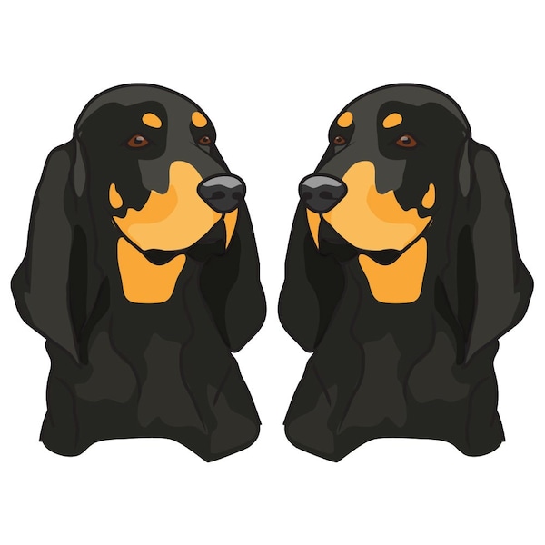 Signmission Black And Tan Coonhound Dog Decal, Dog Lover Decor Vinyl Sticker D-24-Black And Tan Coonhound - main